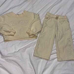 H&M Kids Cream Sweatpants & Joggers Set